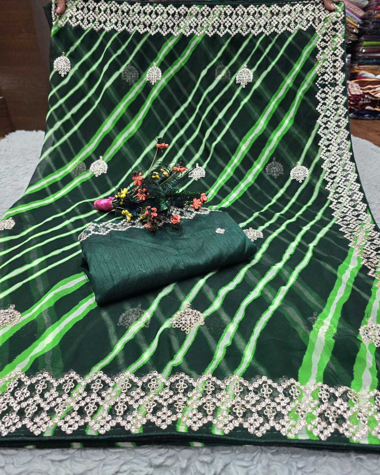 YNF GEORGETTE RJK HEAVY SAREES WHOLESALE GEORGETTE LADIES LEHERIYA SAREES MANUFACTURER     